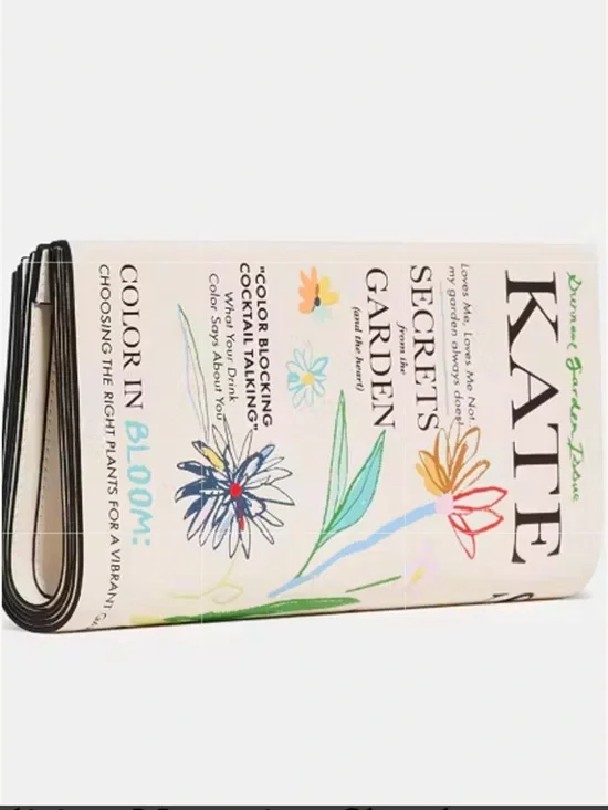 💐Kate Spade Floral Magazine Clutch — Cream with Multicolor Blooms 💐 - Picture 15 of 16